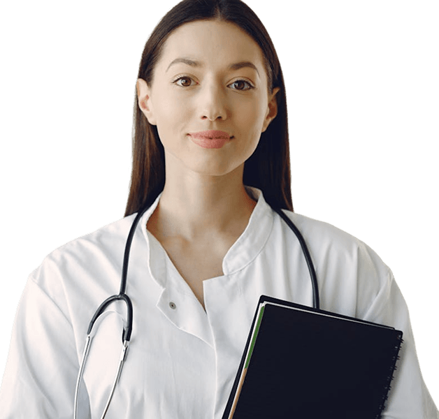 Doctor holding tablet
